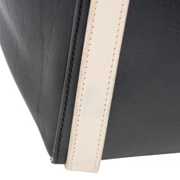 SOLD Céline Small Black & Beige Calfskin Belt Tote - Picture 6 of 8